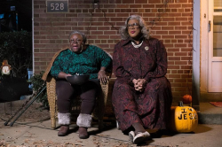 Boo! A Madea Halloween photo from the set.