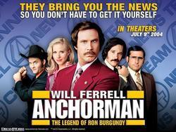 Anchorman: The Legend of Ron Burgundy photo from the set.