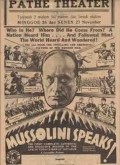 Movies Mussolin Speaks! poster